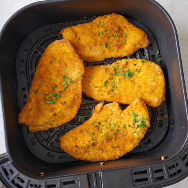 Air fryer breaded chicken recipe.