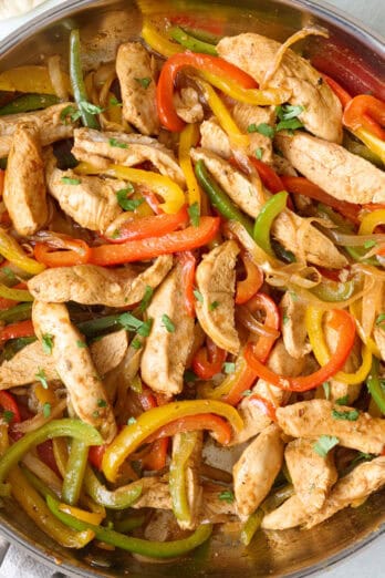 Chicken fajitas recipe.