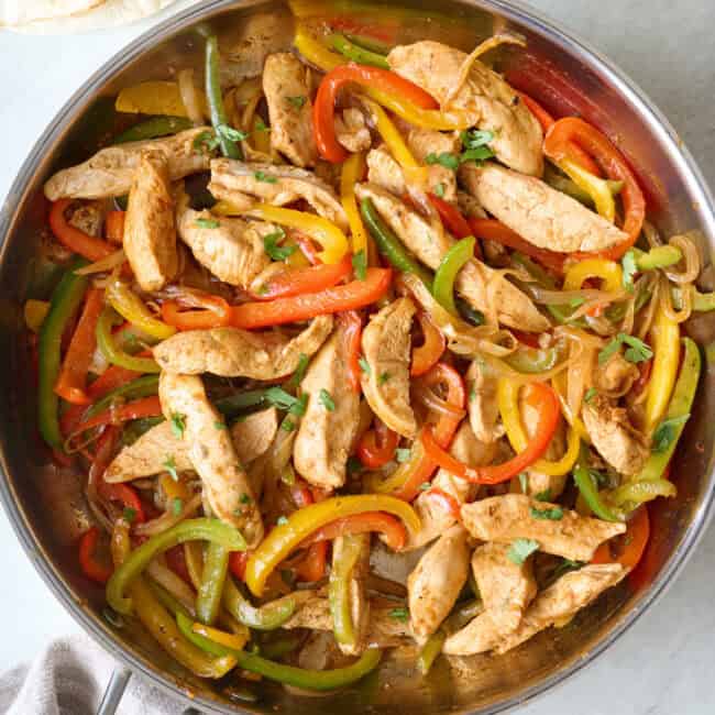 Chicken fajitas recipe.