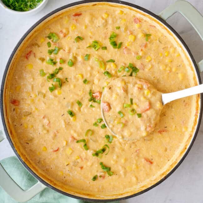 Corn chowder recipe.