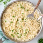 Fettuccine alfredo recipe.