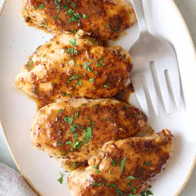 Honey mustard chicken recipe.