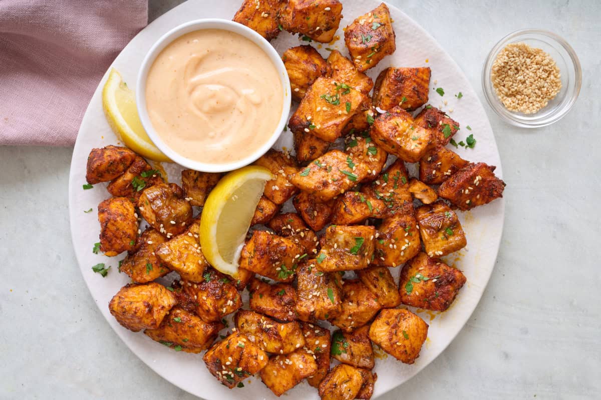 Air Fryer Salmon Bites.