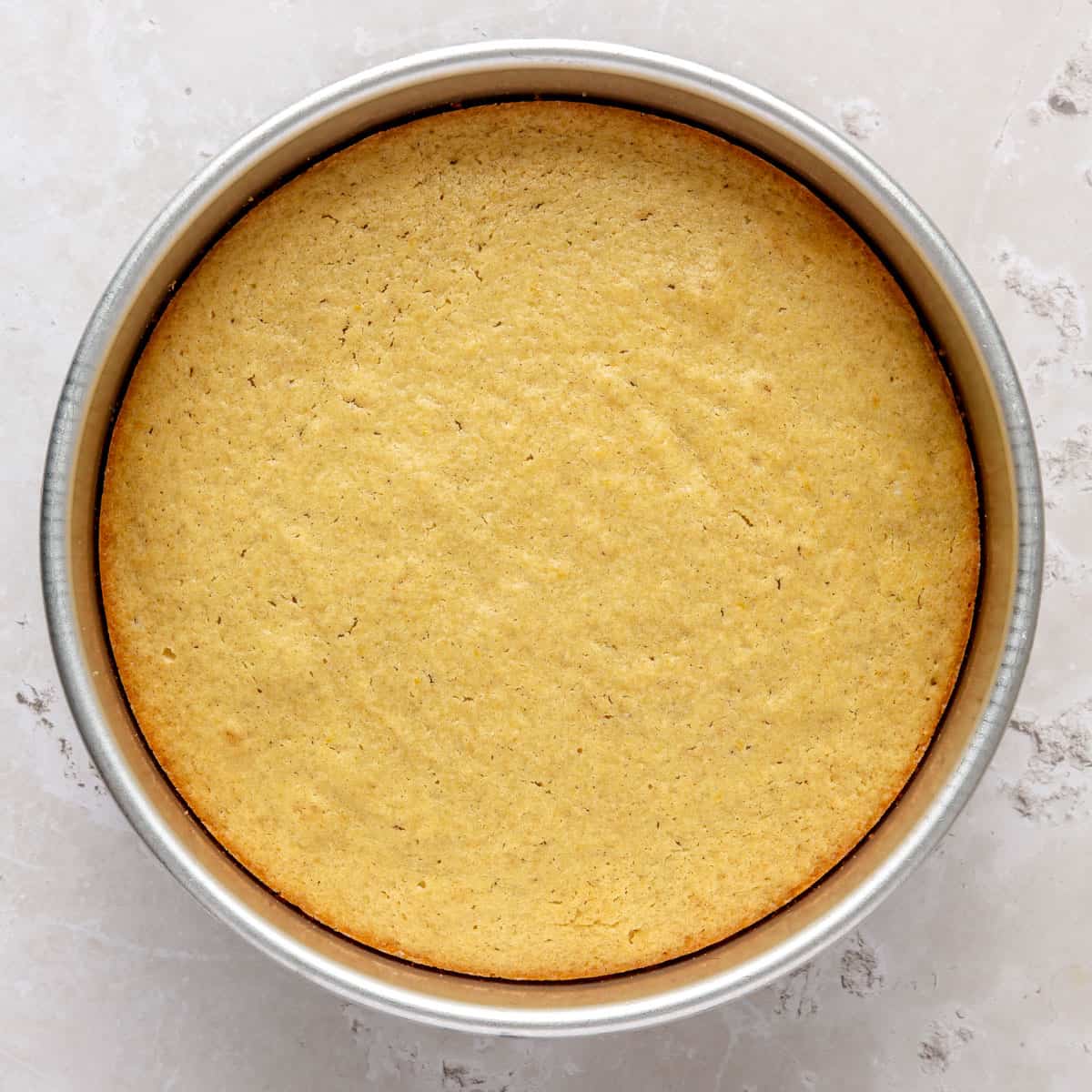 Spiced cake after cooking in cake pan.