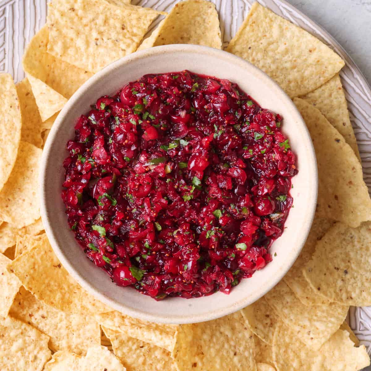 Cranberry salsa recipe.