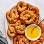 Easy soft pretzel recipe.