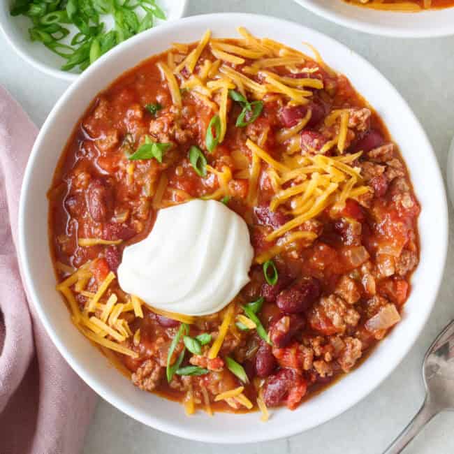 Beef chili recipe.