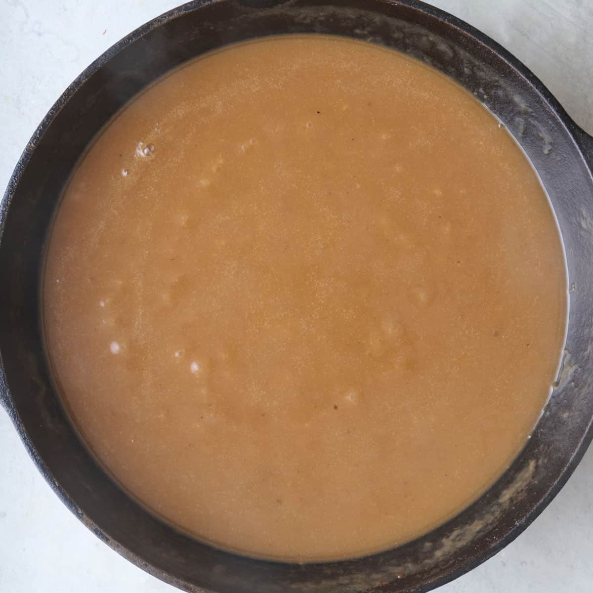 Gravy after thickening.