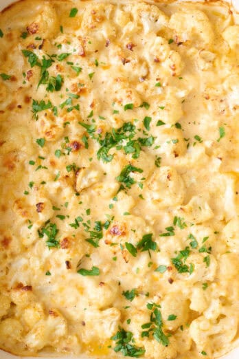 Cauliflower mac and cheese recipe.