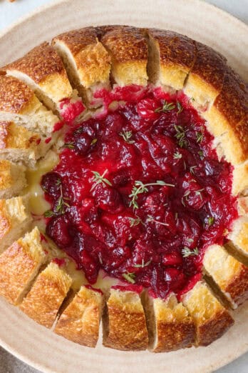 Cranberry baked brie recipe.