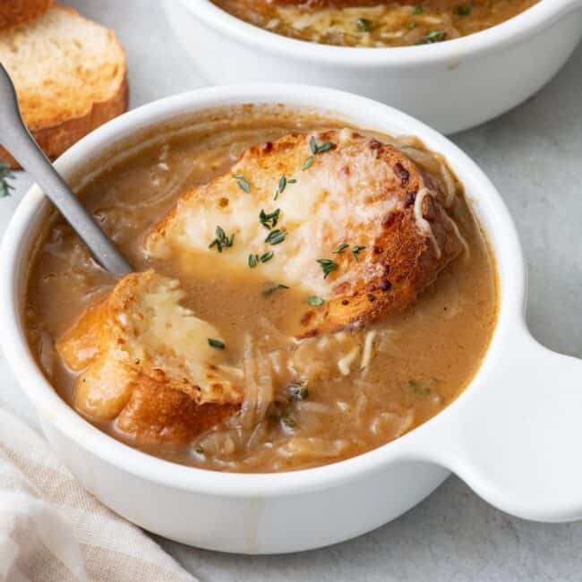 French onion soup recipe.