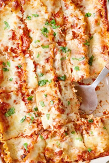 Homemade lasagna recipe.