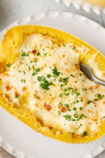 Spaghetti squash alfredo recipe.