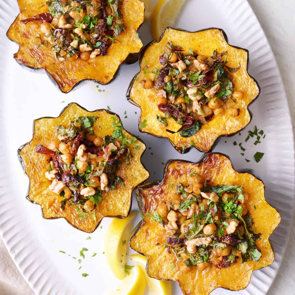 Stuffed acorn squash recipe.