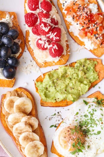 Sweet potato toast recipe.