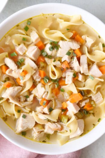 Turkey noodle soup recipe.