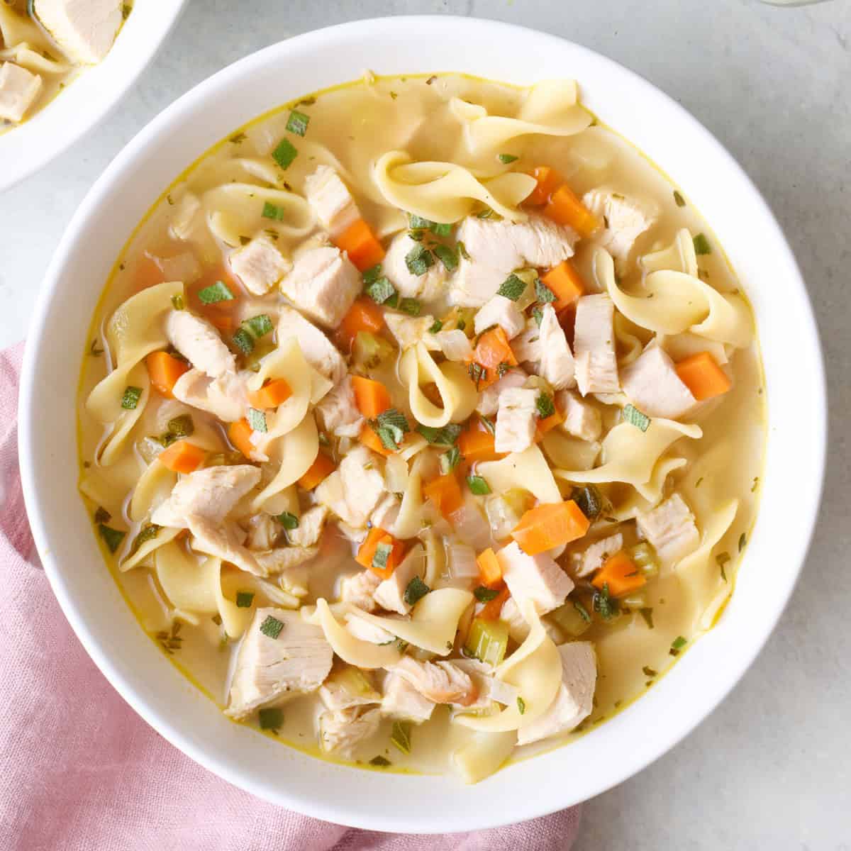 Turkey noodle soup recipe.