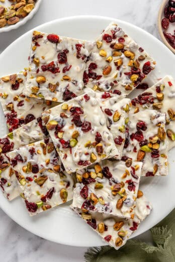 White chocolate bark recipe.