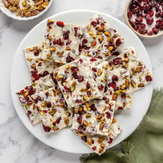 White chocolate bark recipe.