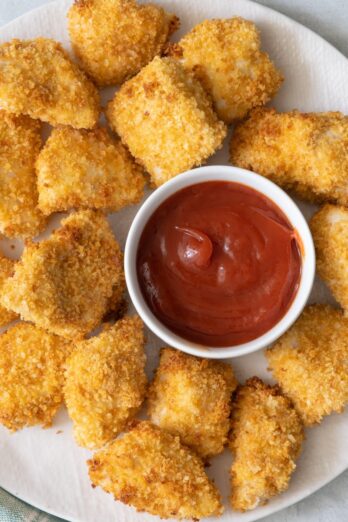 Baked chicken nuggets recipe.