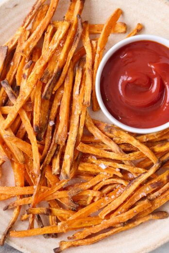 Baked sweet potato fries recipe.