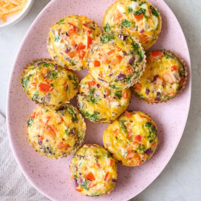 Breakfast egg muffins recipe.