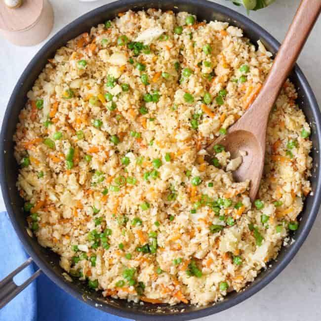 Cauliflower fried rice recipe.