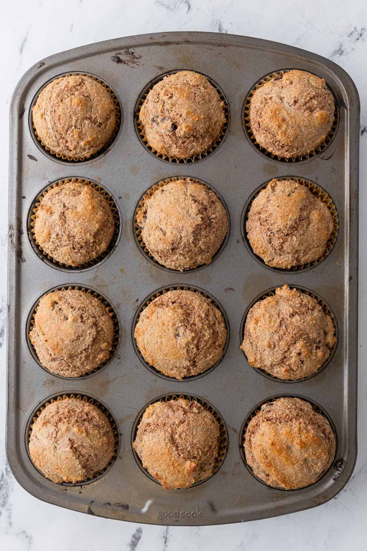 Muffins after baking.