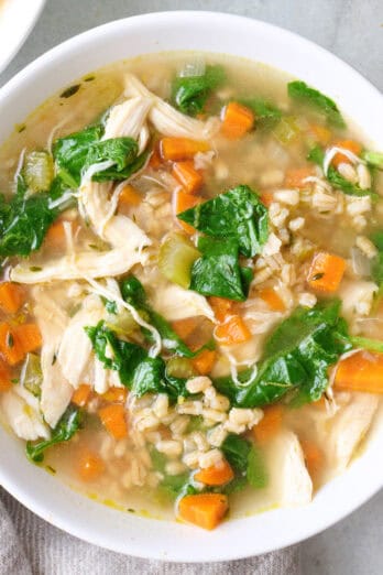 Chicken barley soup recipe.