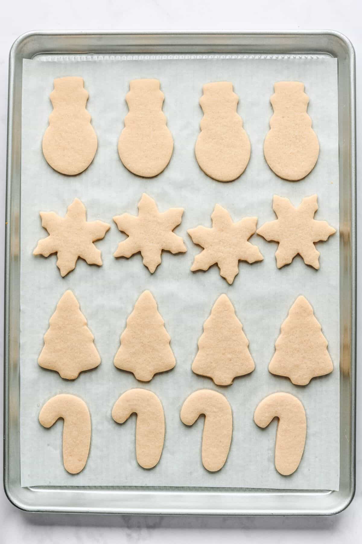 Cut out cookies after baking.