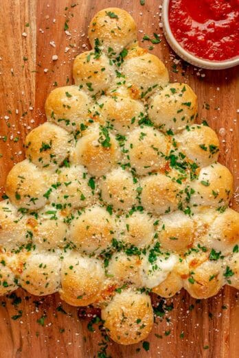 Christmas tree pull apart cheese bread recipe.