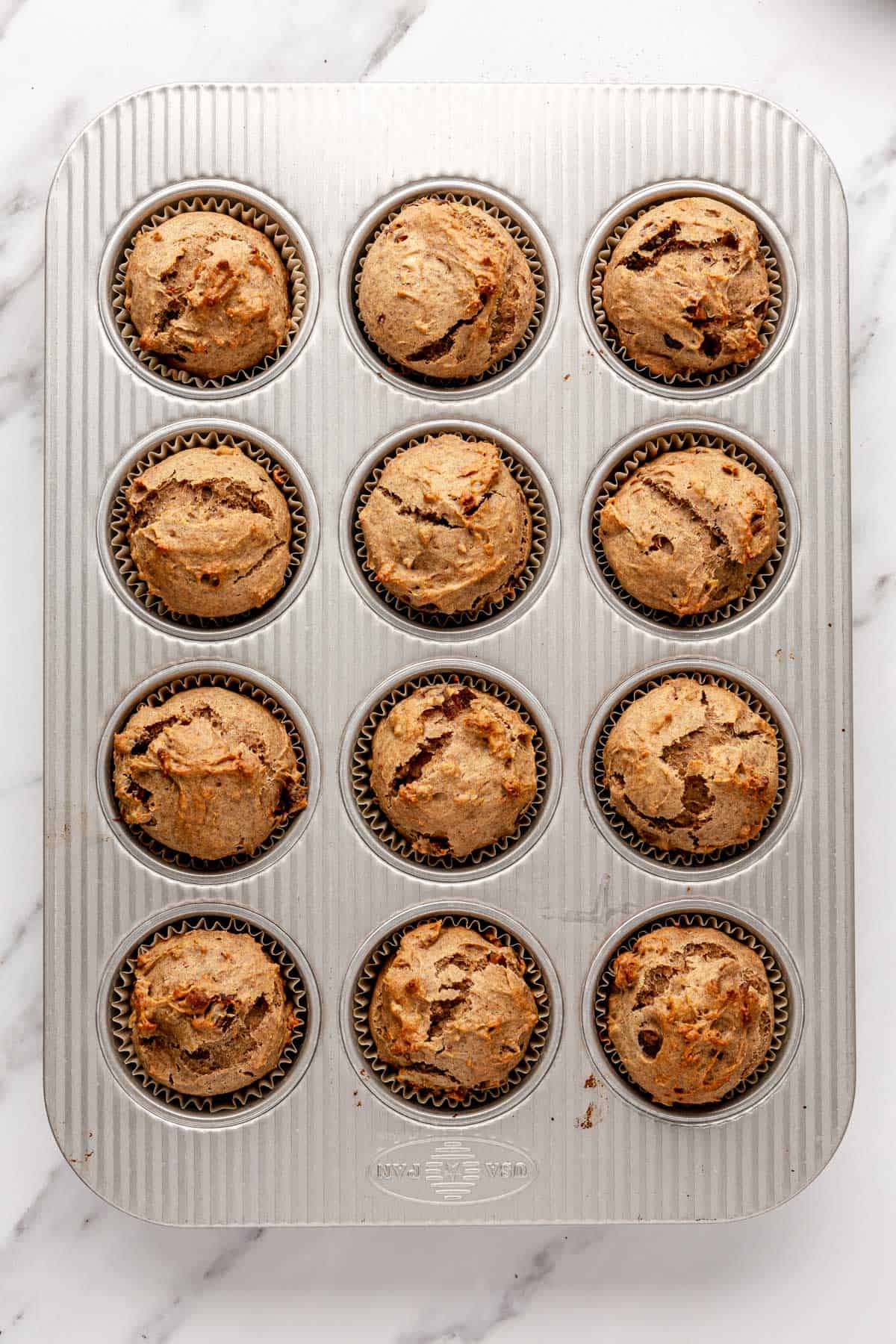 Recipe after baking in muffin pan.