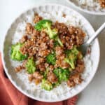 Ground beef and broccoli recipe.