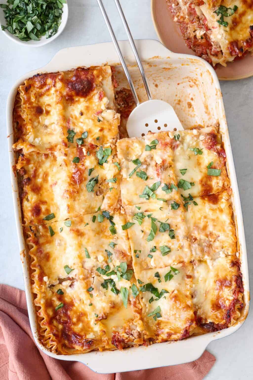 Lasagna with Cottage Cheese - Feel Good Foodie