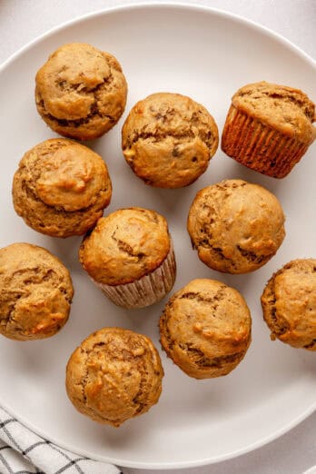 Peanut butter banana muffins recipe.