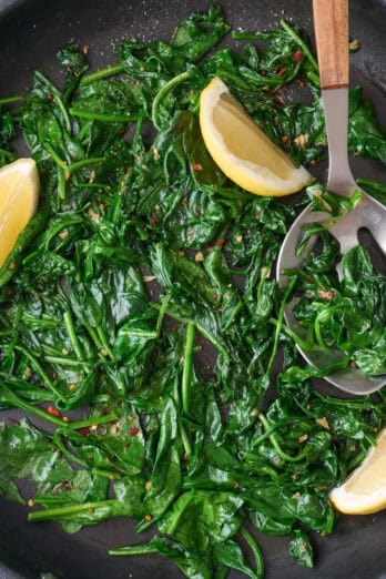 Sauteed spinach recipe.