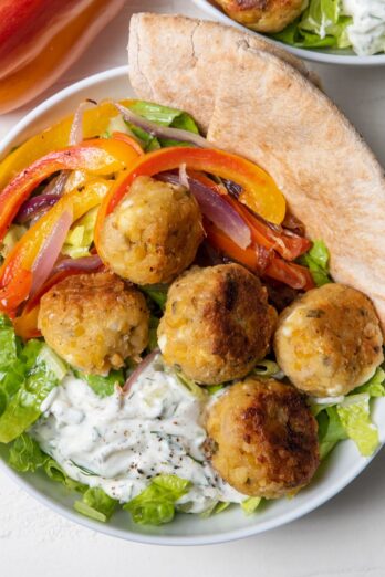 Vegetarian gyro bowl recipe.