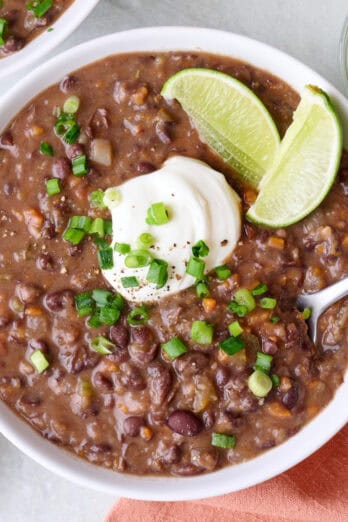 Black bean soup recipe.