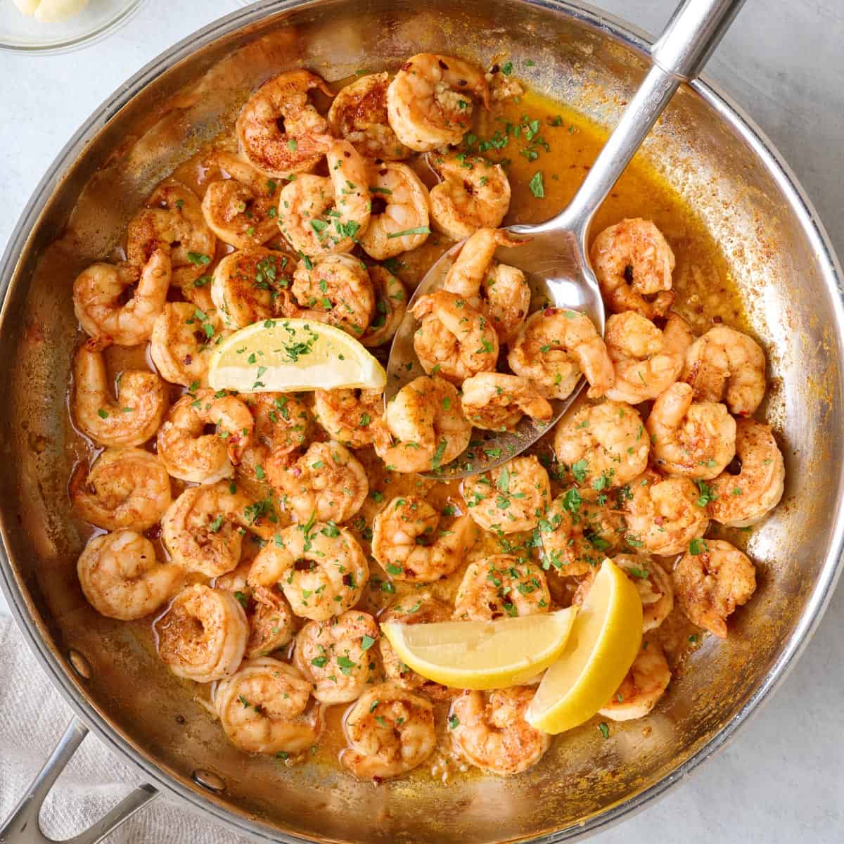 Garlic butter shrimp recipe.