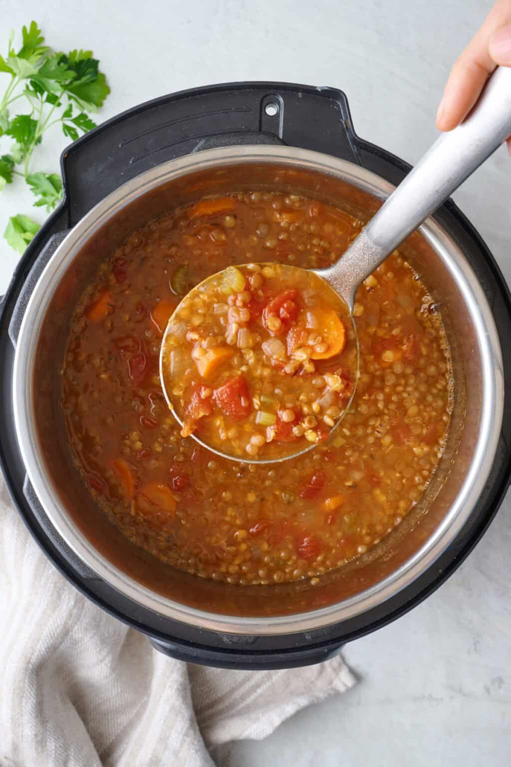 Simple Instant Pot Lentil Soup Recipe
