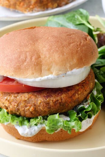 Lentil burger recipe.