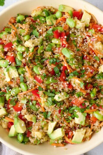 Quinoa edamame salad recipe.