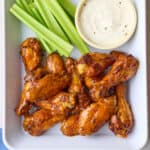 Air fryer buffalo wings recipe.