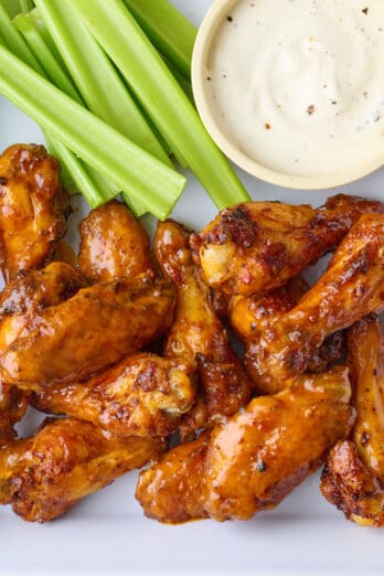 Air fryer buffalo wings recipe.