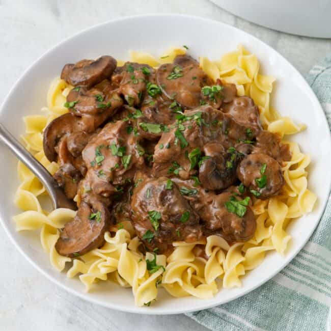 Beef stroganoff recipe.