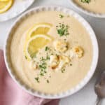 Cauliflower soup recipe.