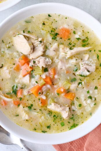 Chicken lemon rice soup recipe.