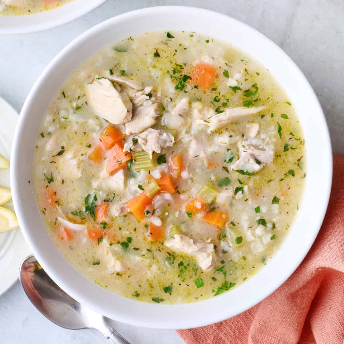 Chicken lemon rice soup recipe.