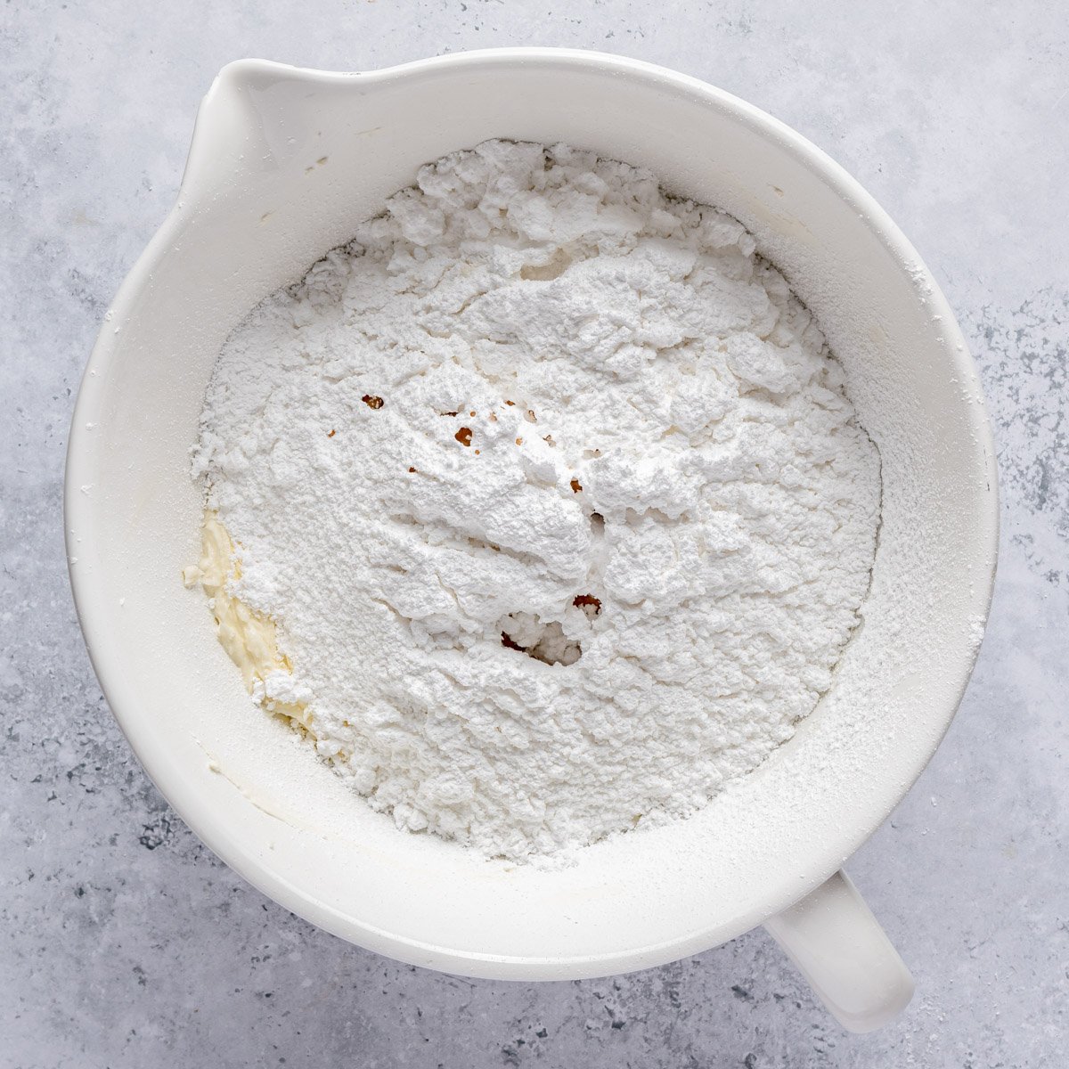 Vanilla and powdered sugar added.