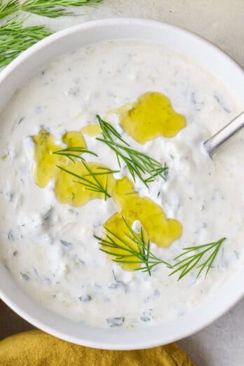 Greek yogurt sauce recipe.